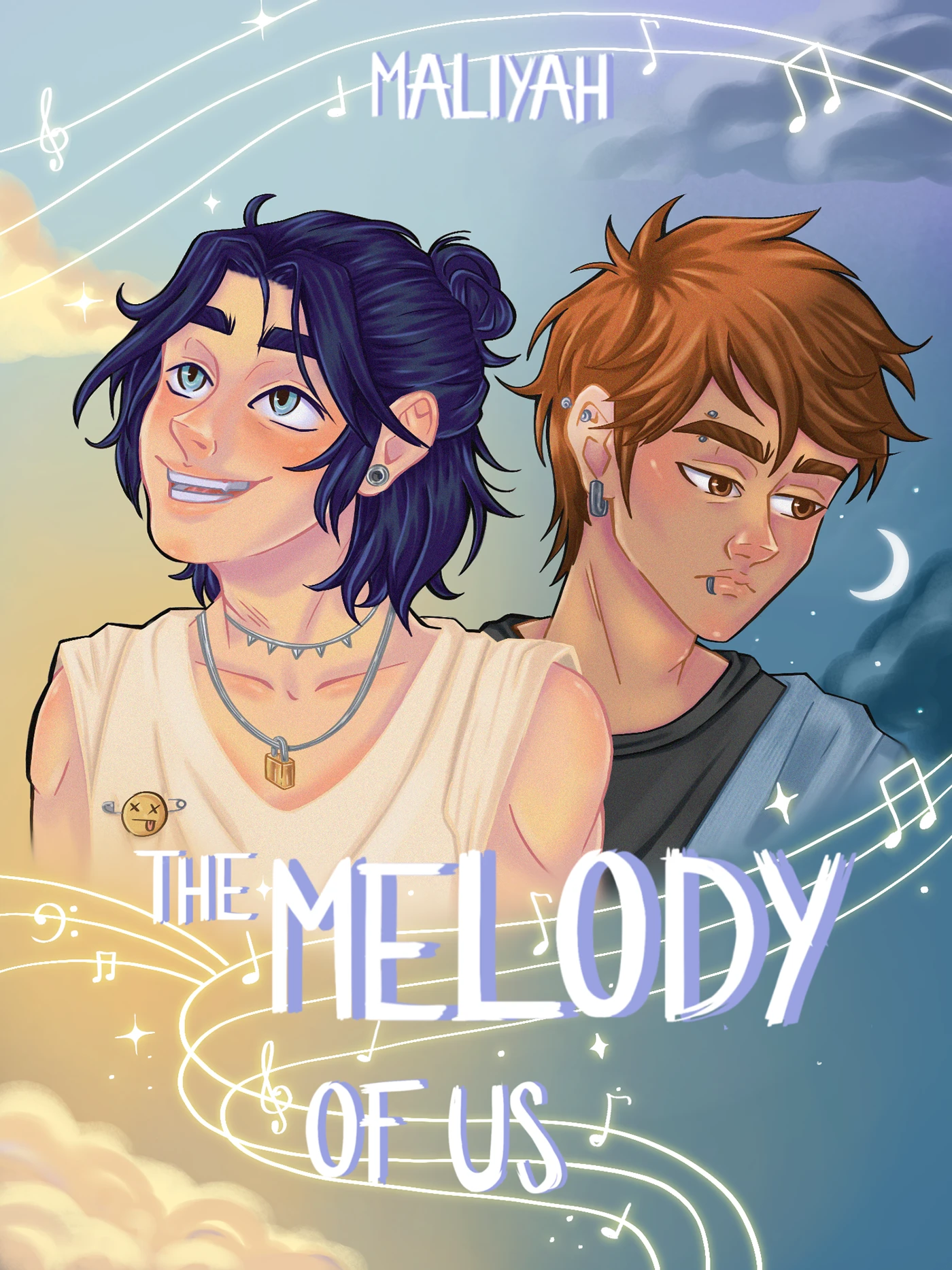Illustrated young-adult book cover design
