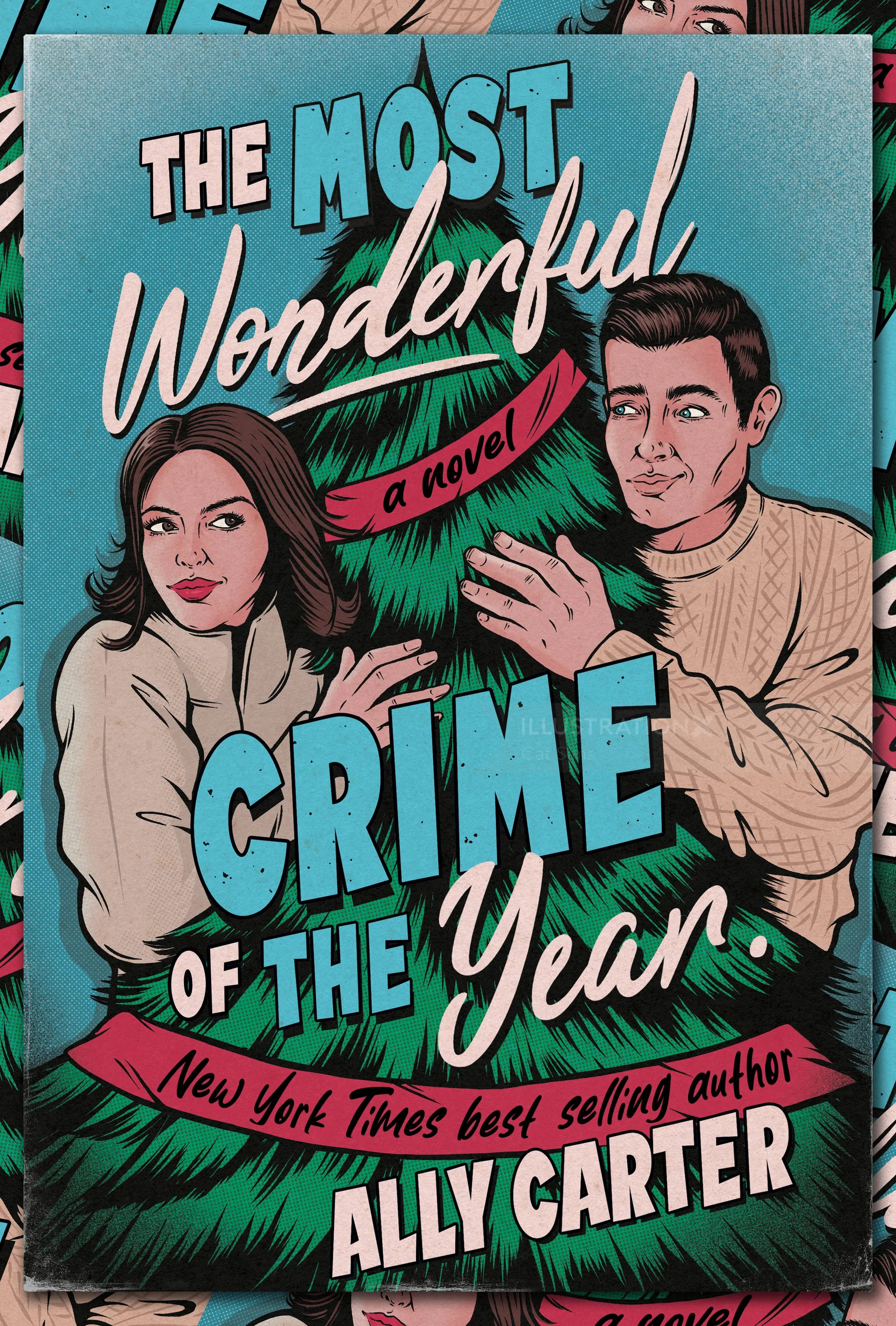 Illustrated fiction book cover design